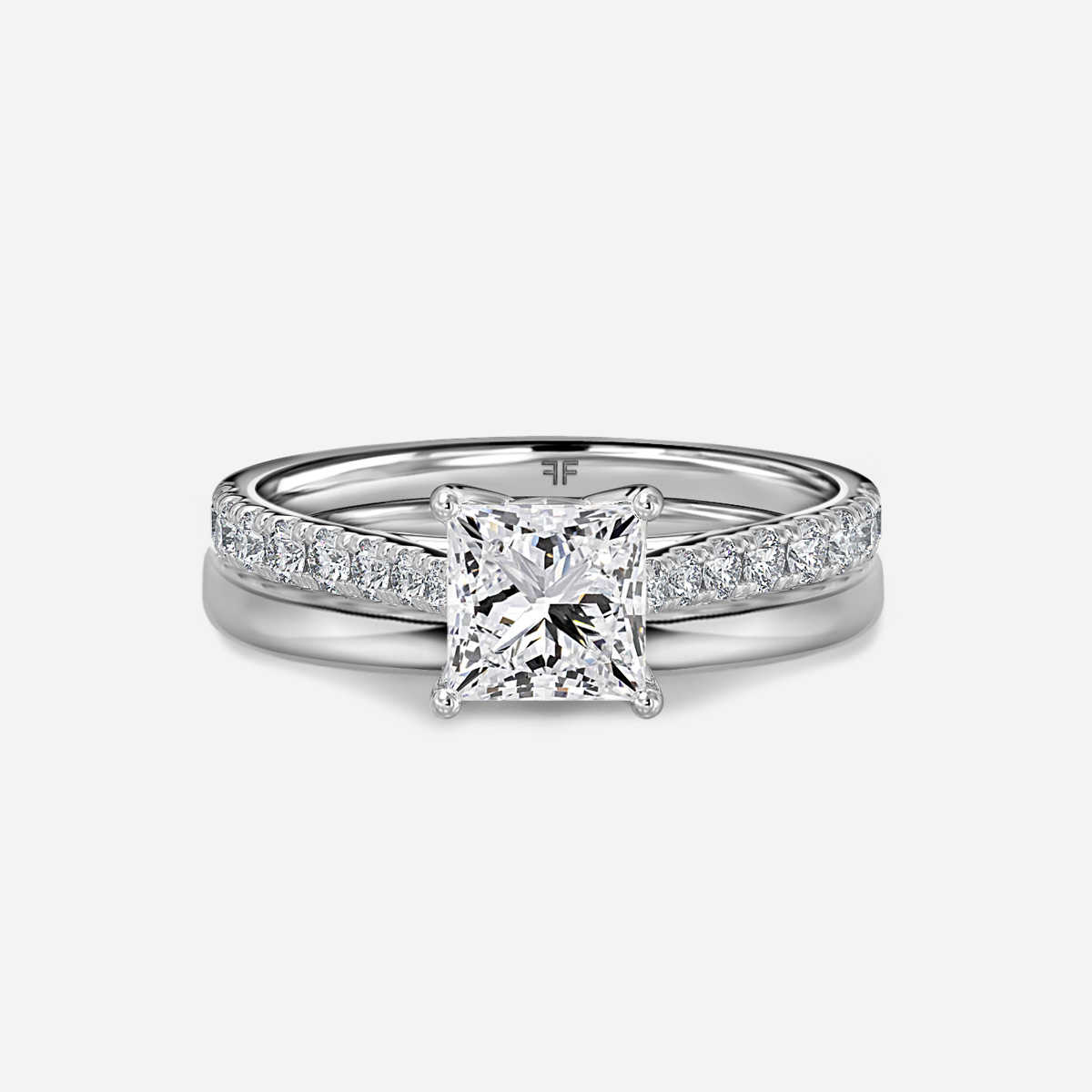 Aerin Plain Band Bridal Set