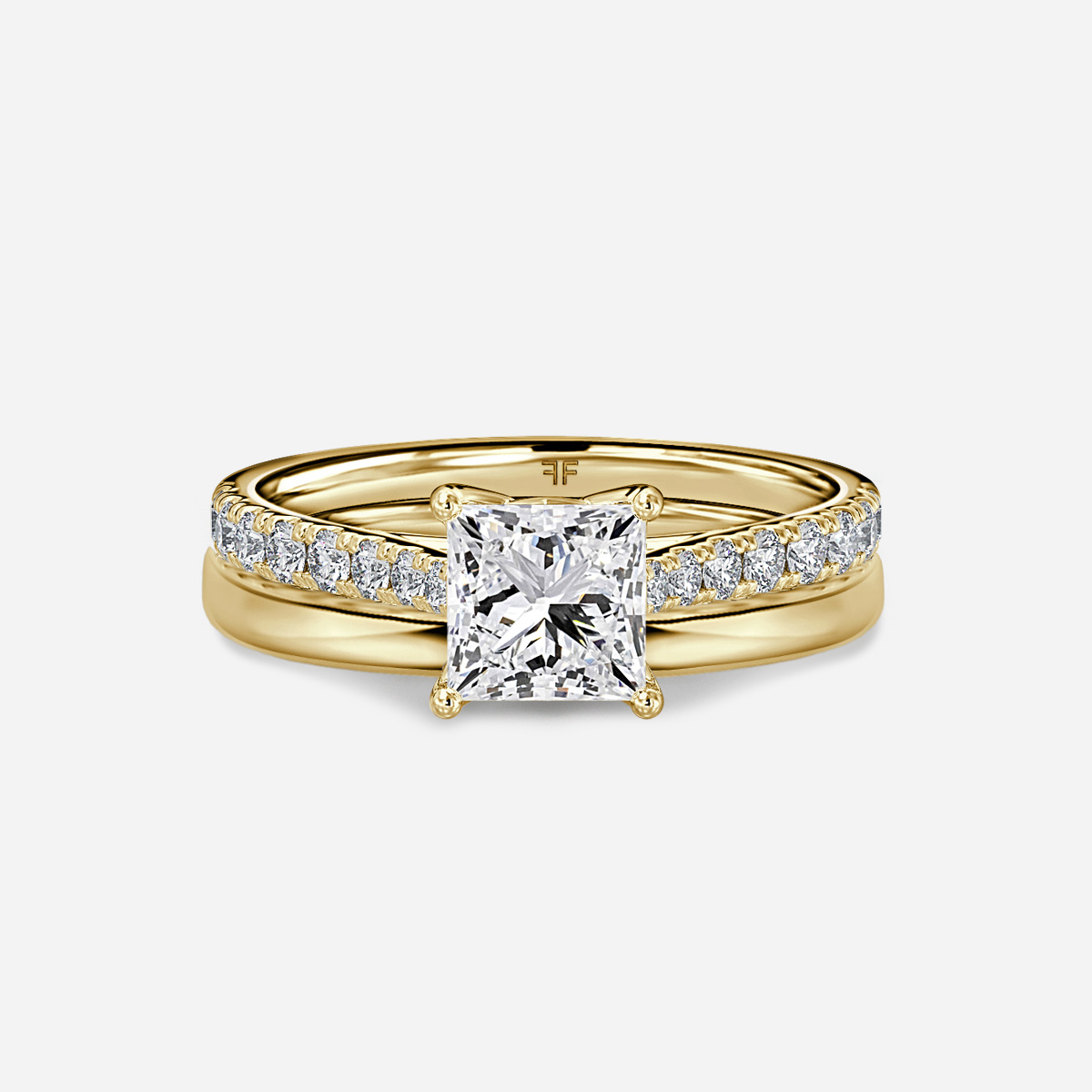 Aerin Plain Band Bridal Set