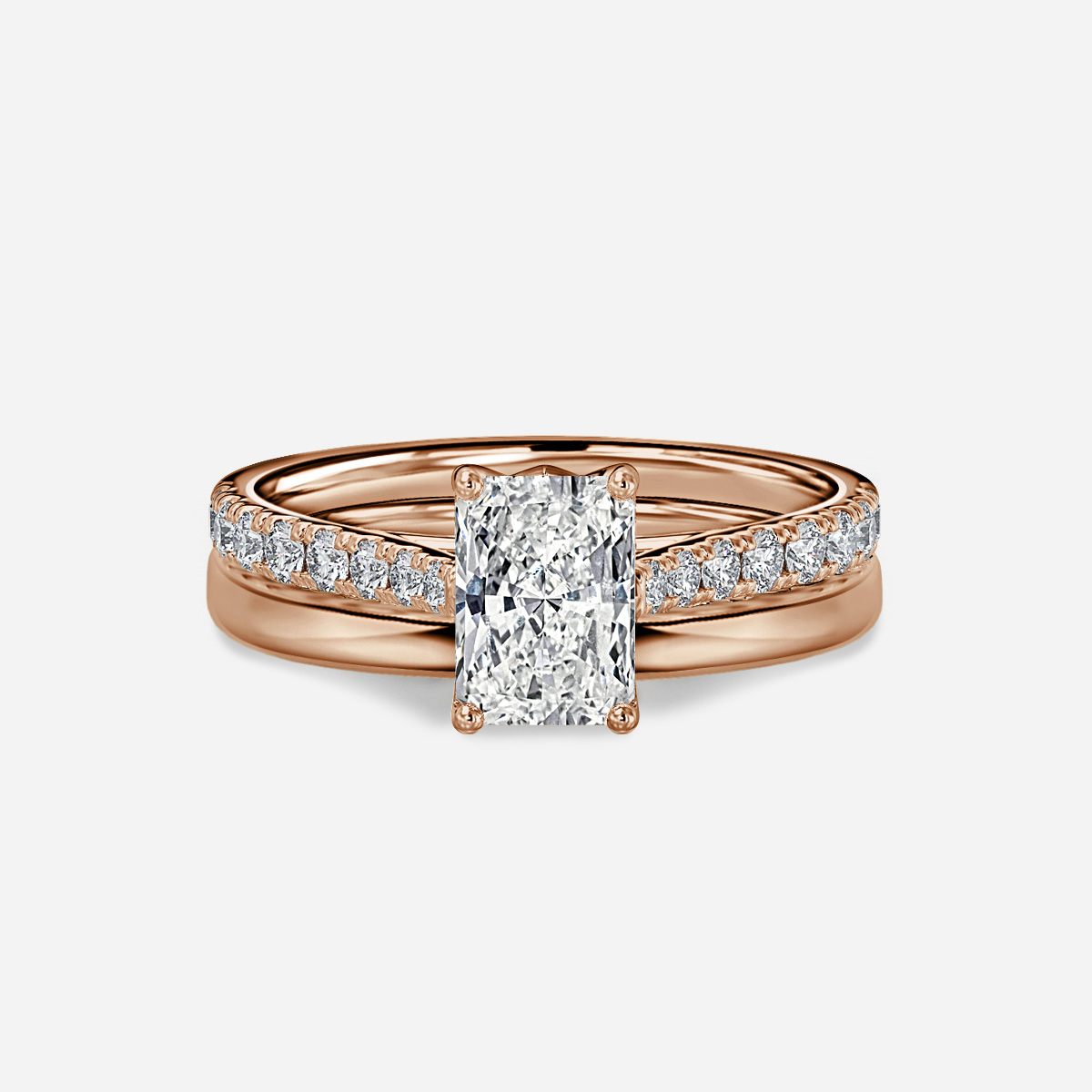 Aerin Plain Band Bridal Set
