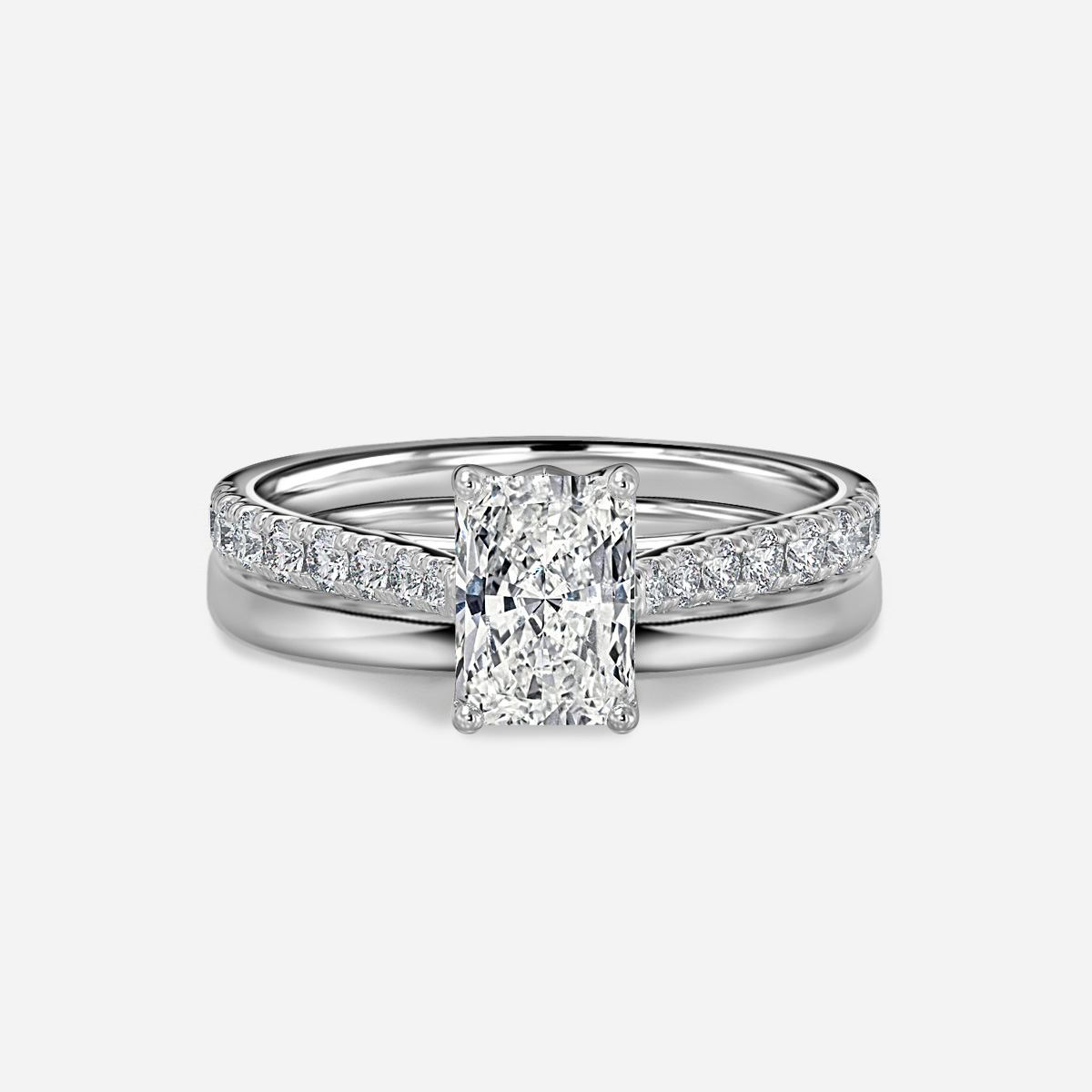 Aerin Plain Band Bridal Set