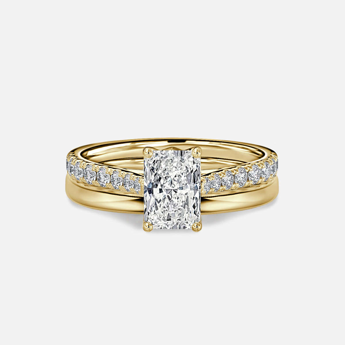 Aerin Plain Band Bridal Set