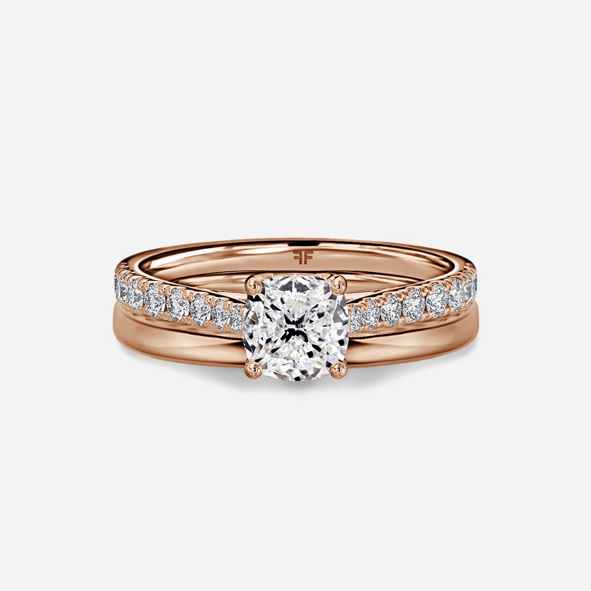 Aerin Plain Band Bridal Set