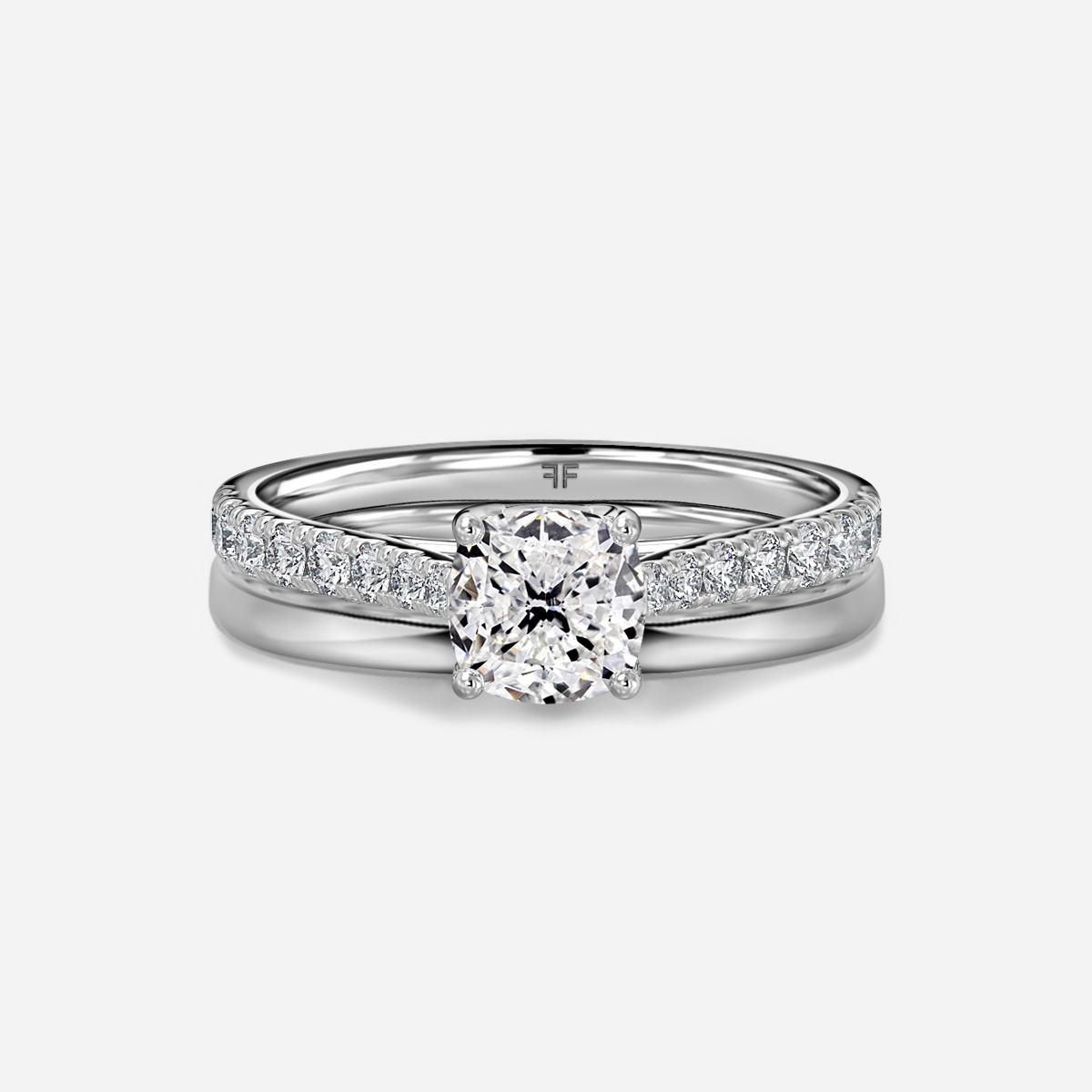 Aerin Plain Band Bridal Set
