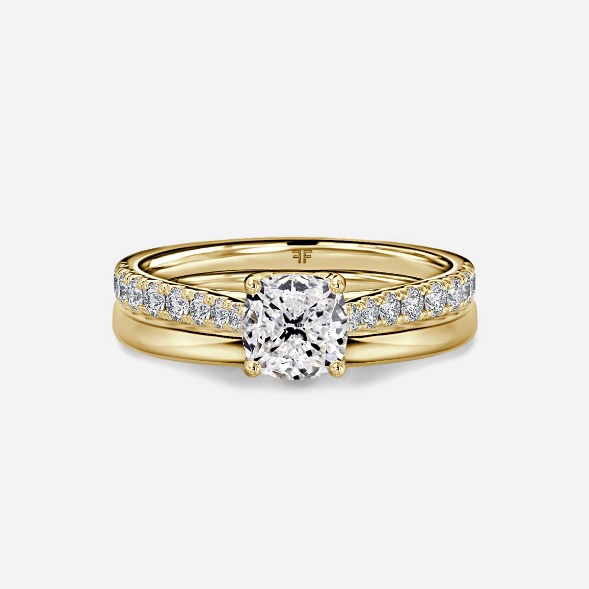 Aerin Plain Band Bridal Set