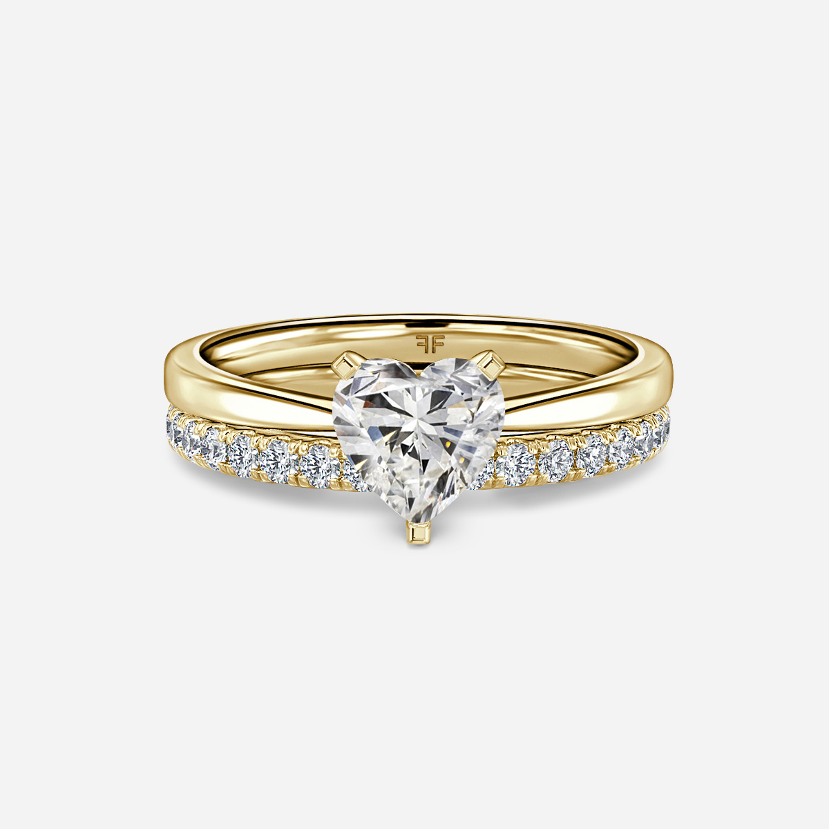 Firefly Solitaire Pavé Band Bridal Set