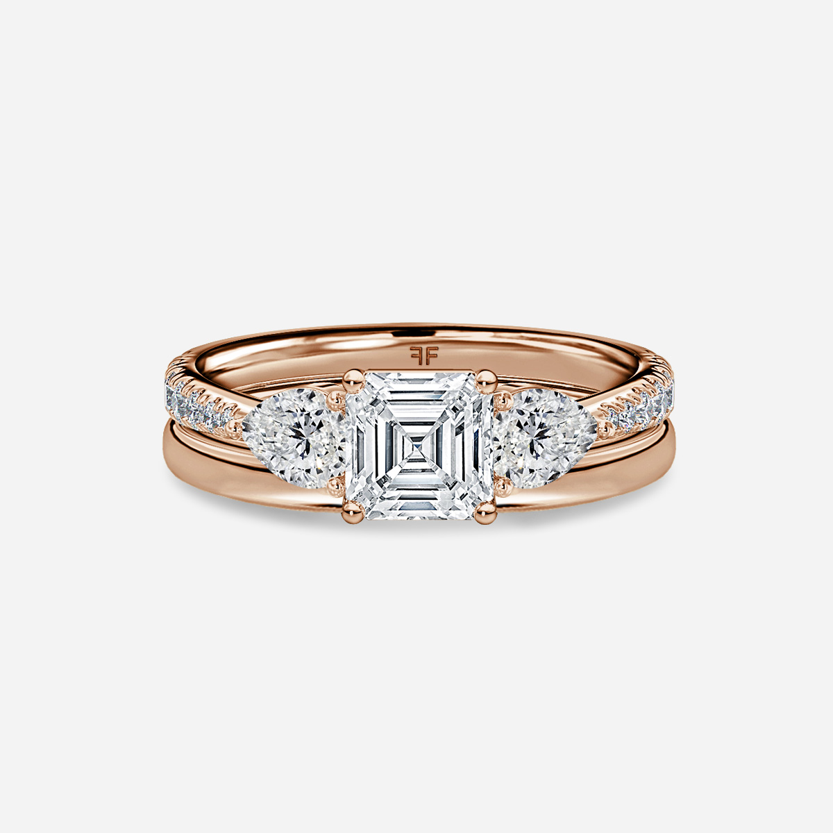 Vivian Plain Band Bridal Set