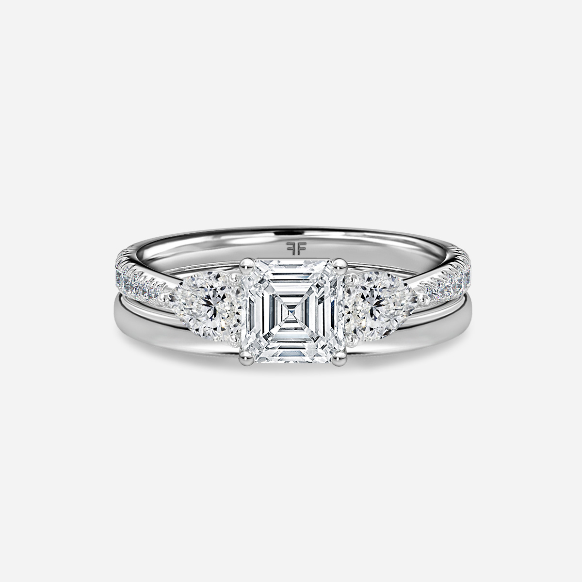 Vivian Plain Band Bridal Set