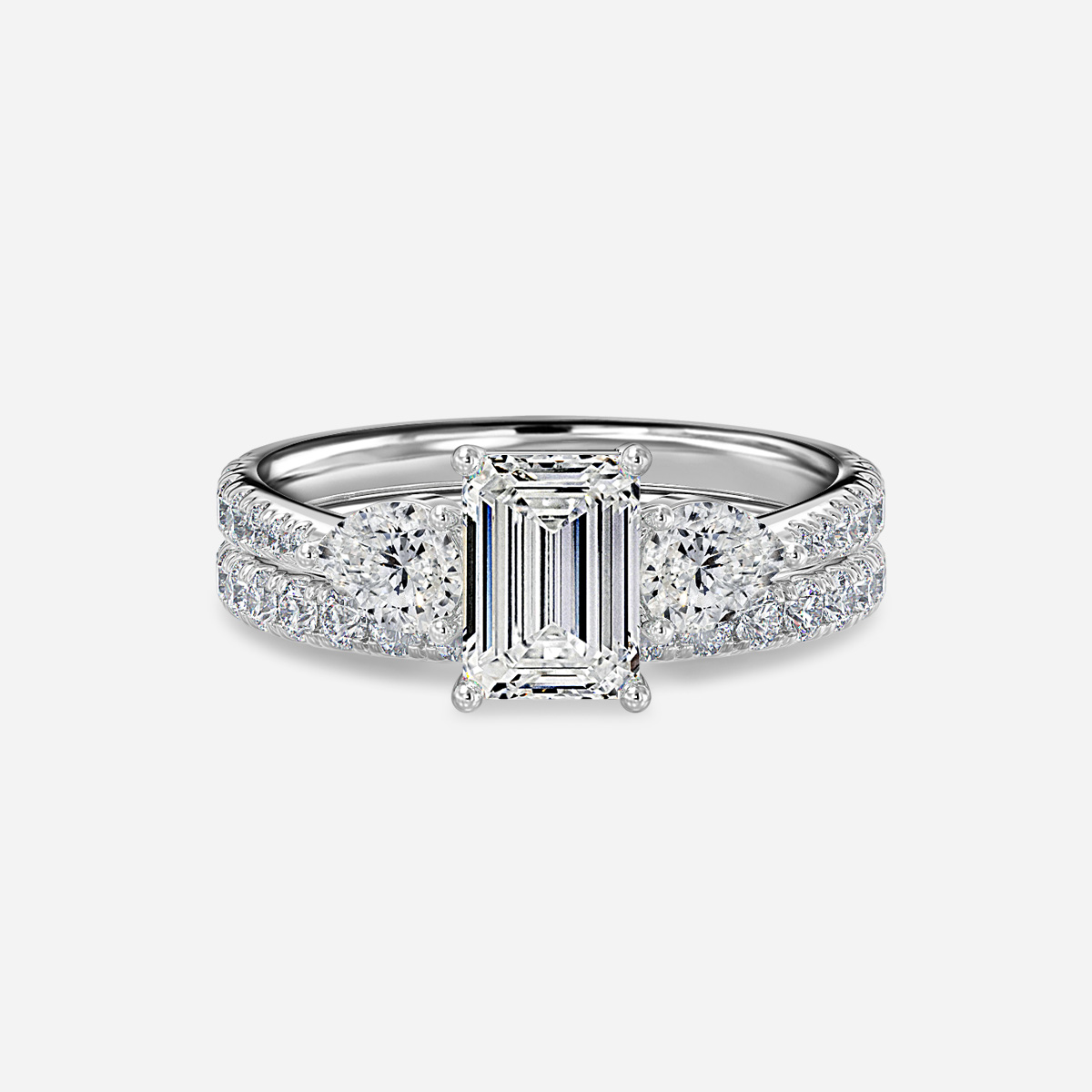 Vivian Pavé Band Bridal Set