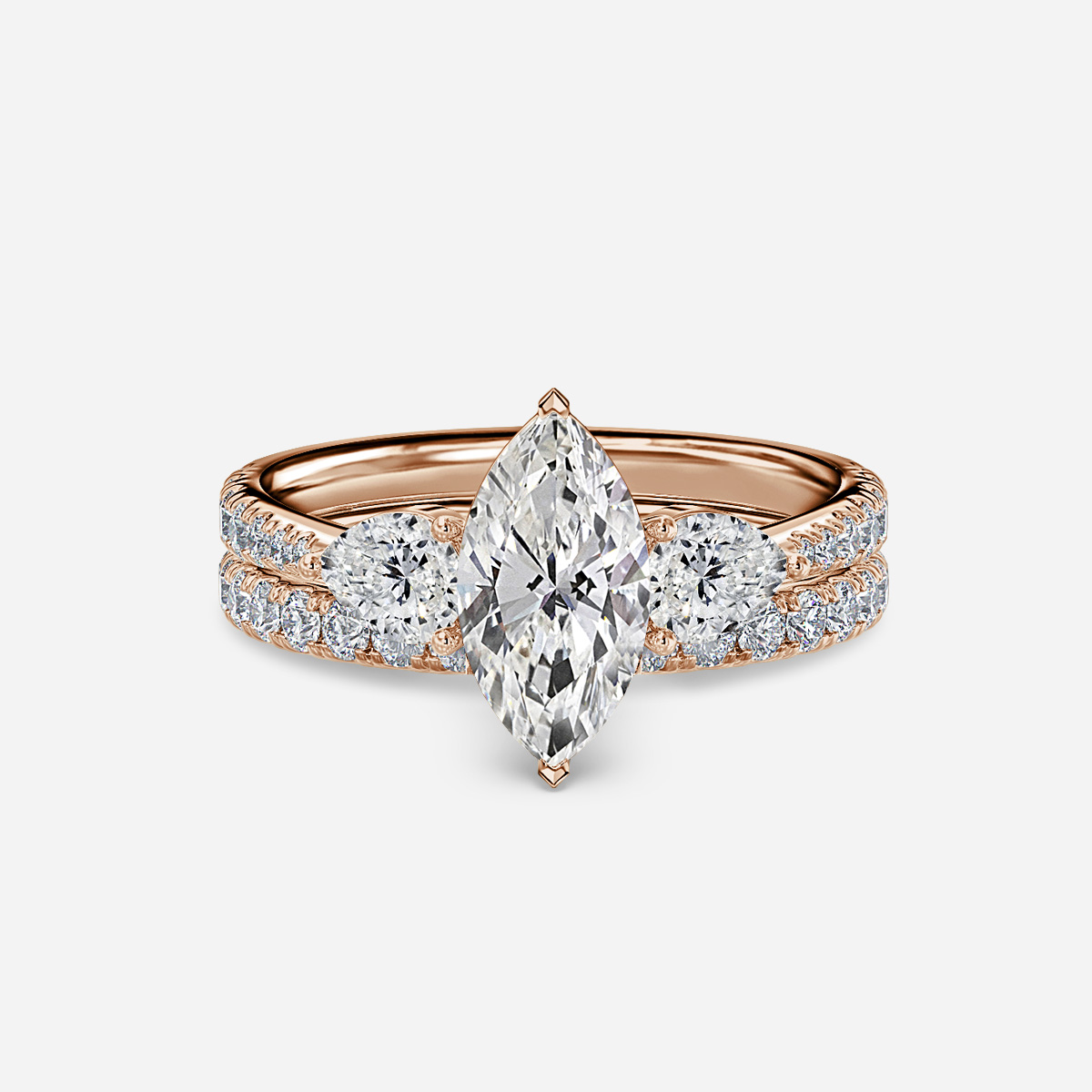 Vivian Pavé Band Bridal Set