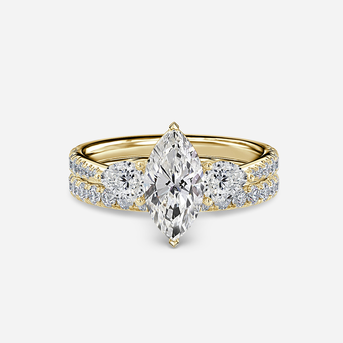 Vivian Pavé Band Bridal Set