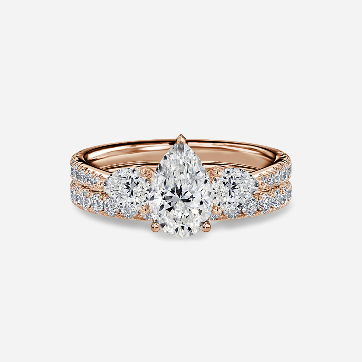 Vivian Pavé Band Bridal Set