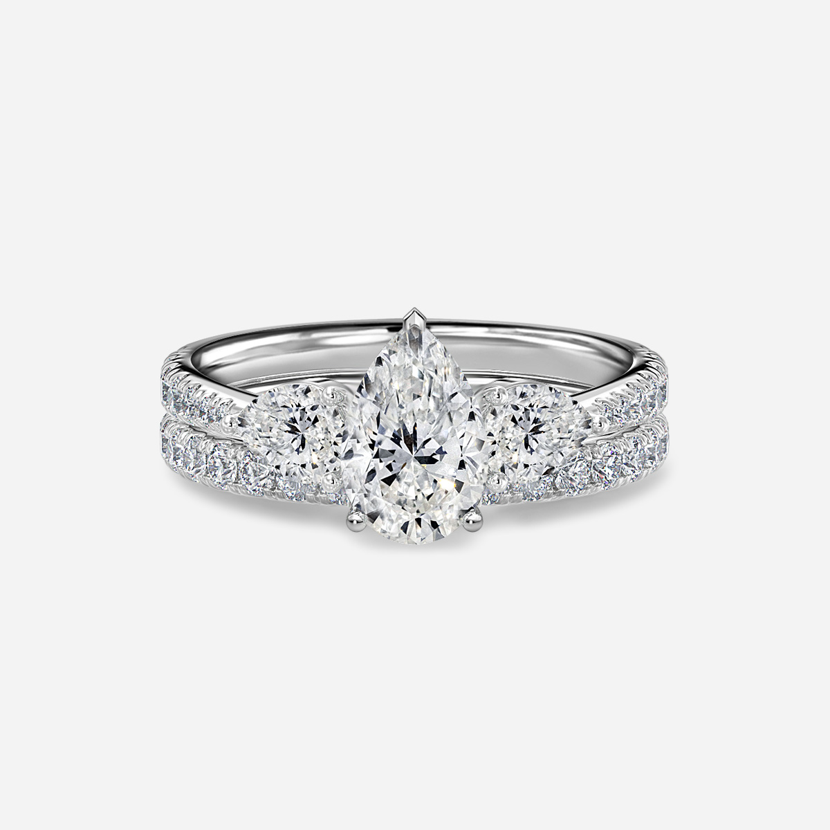 Vivian Pavé Band Bridal Set