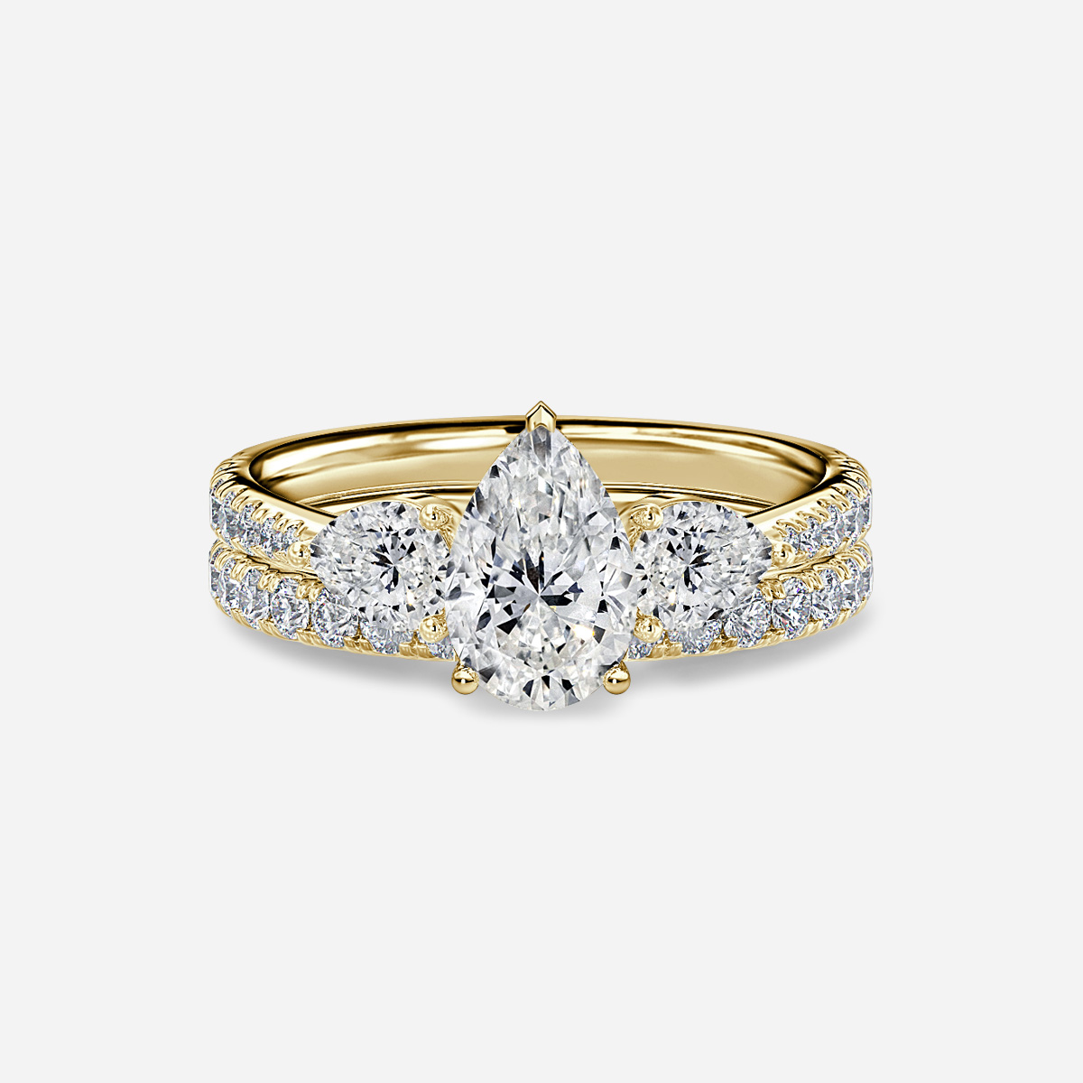 Vivian Pavé Band Bridal Set