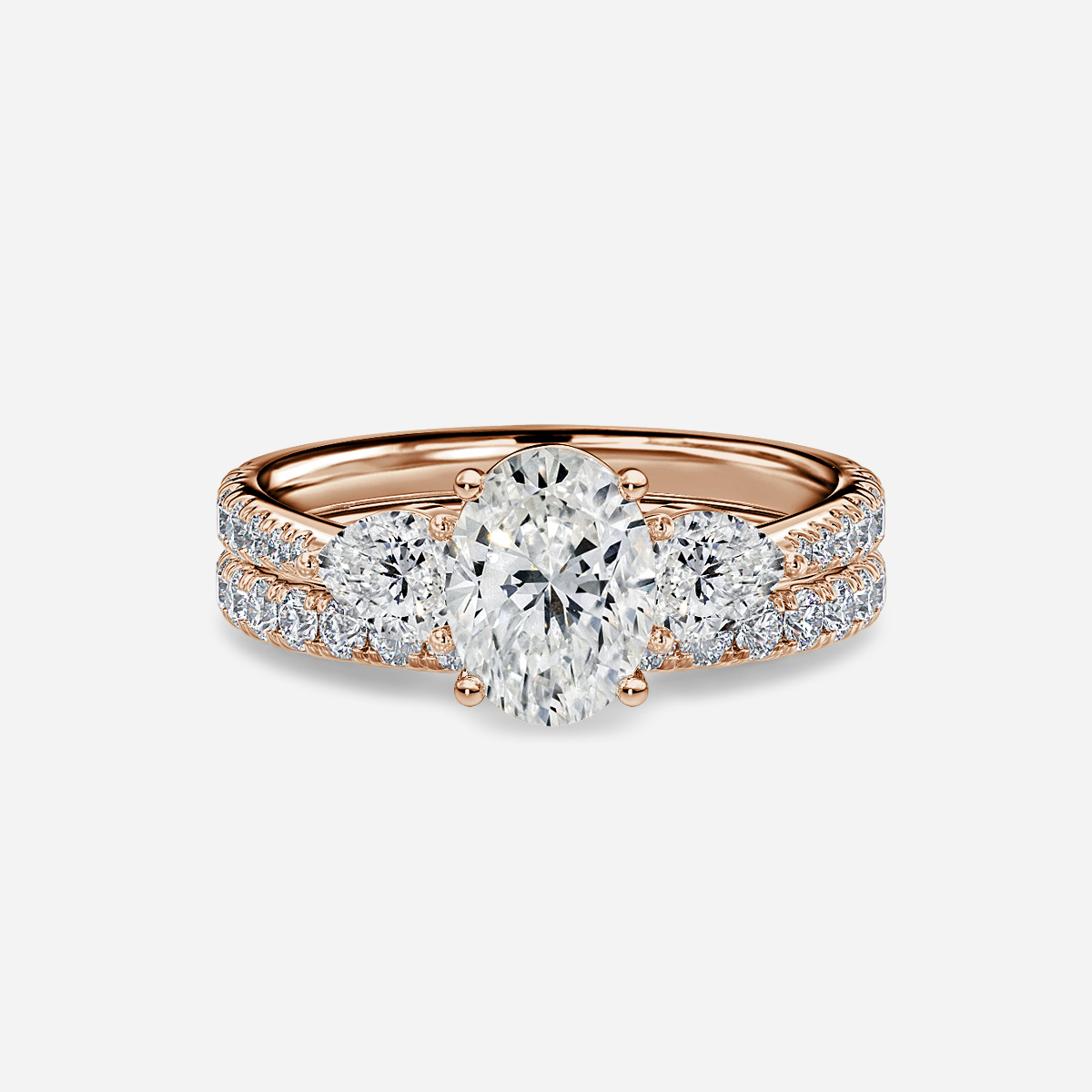 Vivian Pavé Band Bridal Set