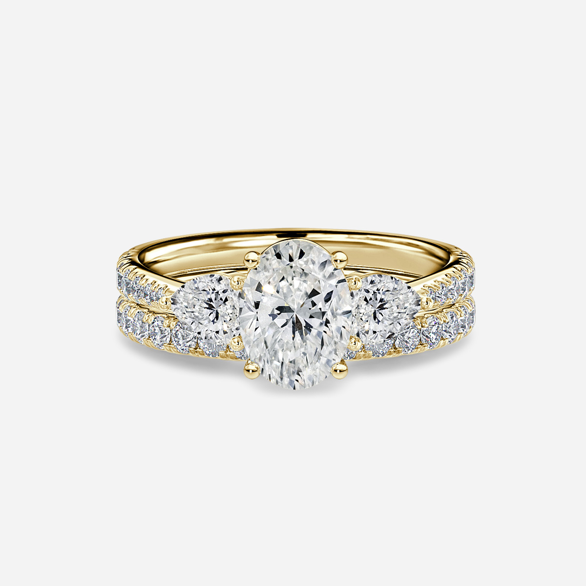 Vivian Pavé Band Bridal Set