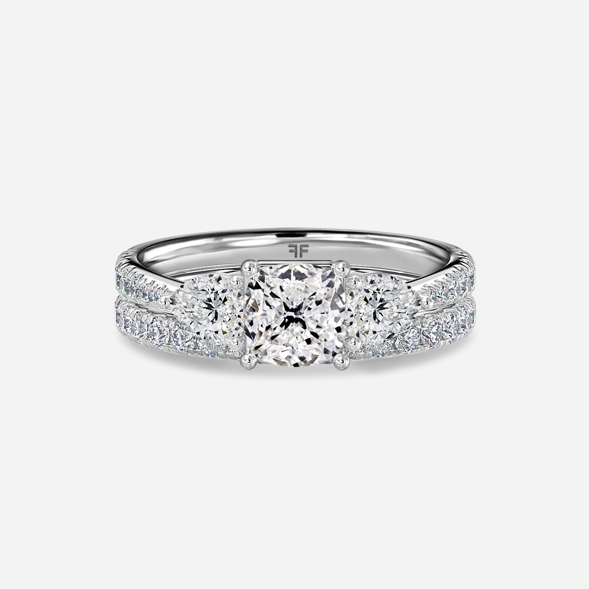Vivian Pavé Band Bridal Set