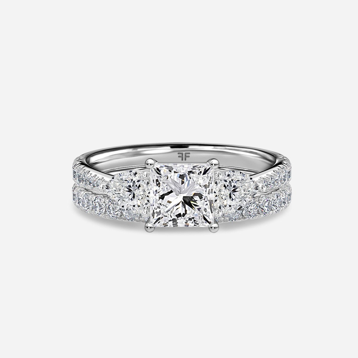 Vivian Pavé Band Bridal Set