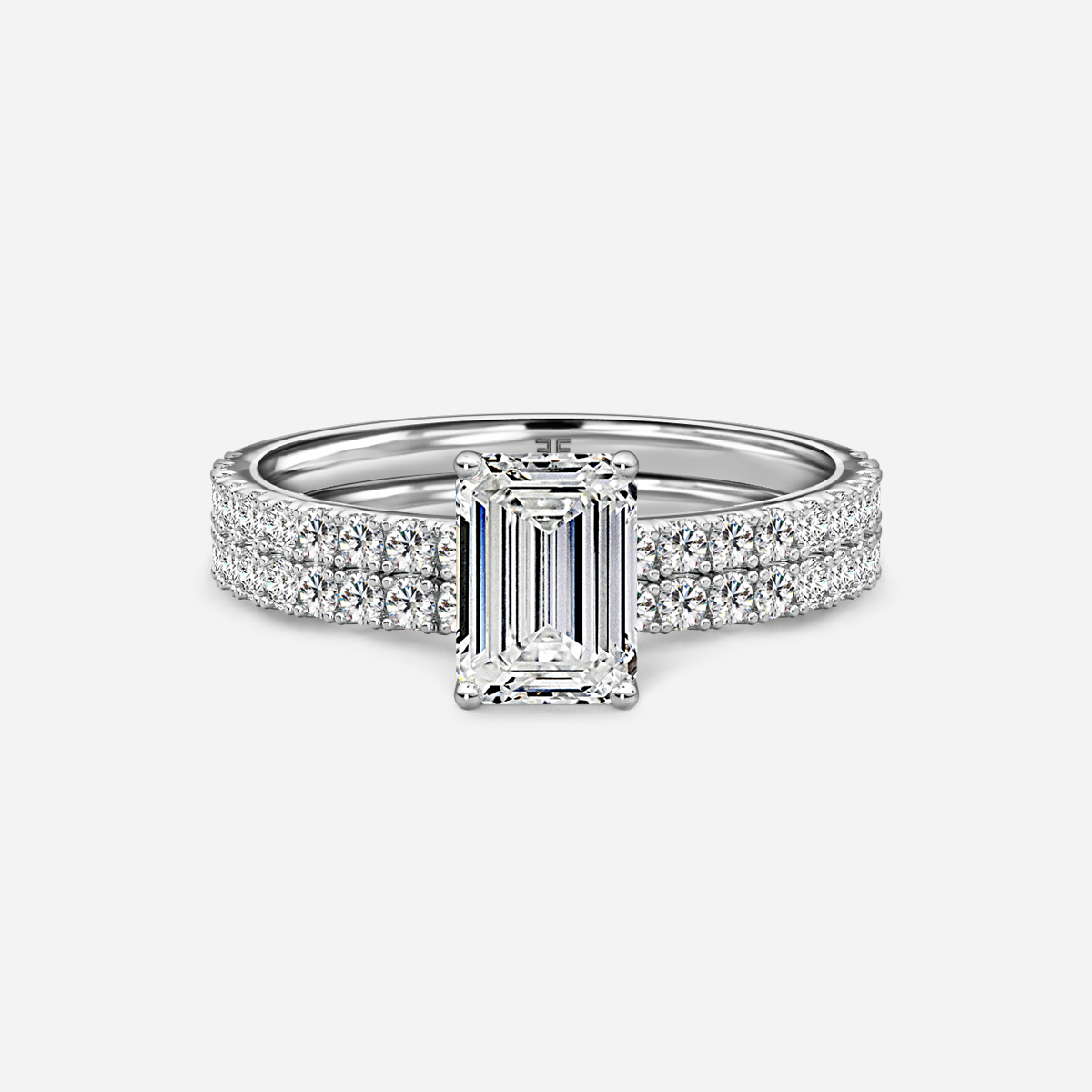 Jennifer Pavé Band Bridal Set