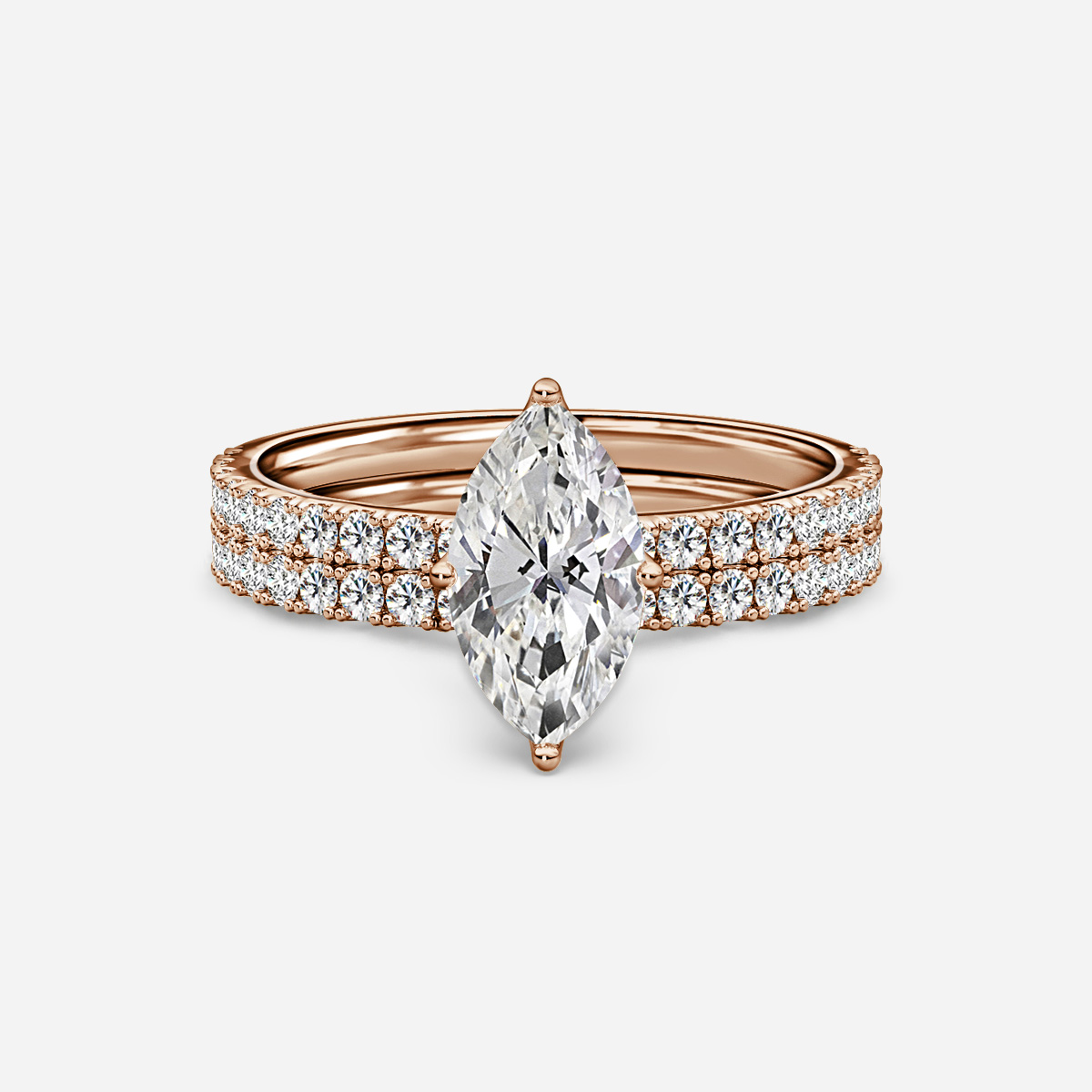Jennifer Pavé Band Bridal Set