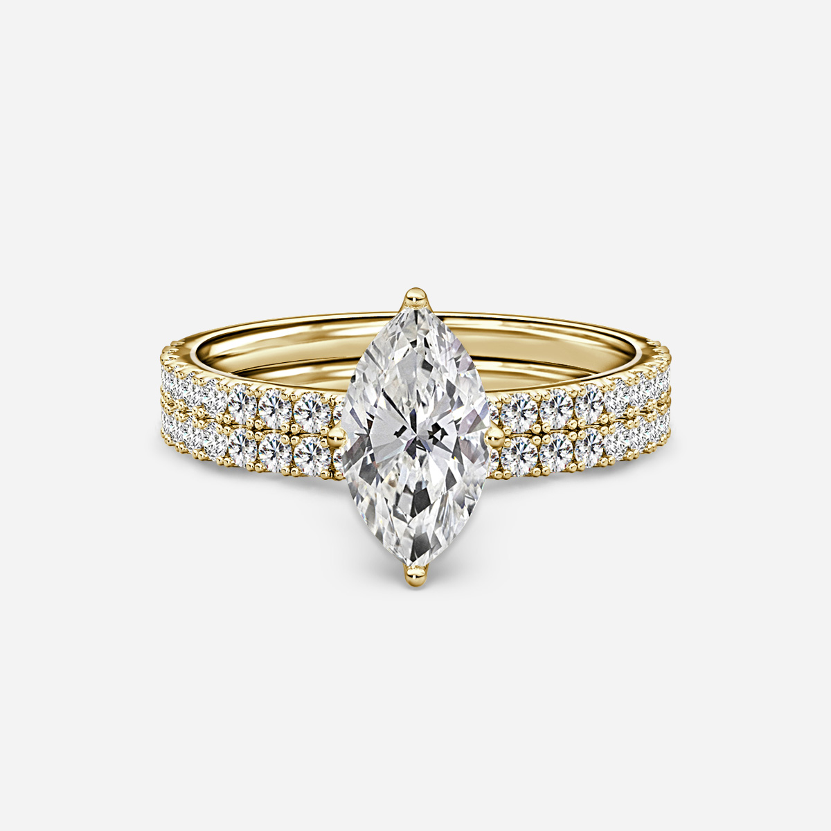 Jennifer Pavé Band Bridal Set