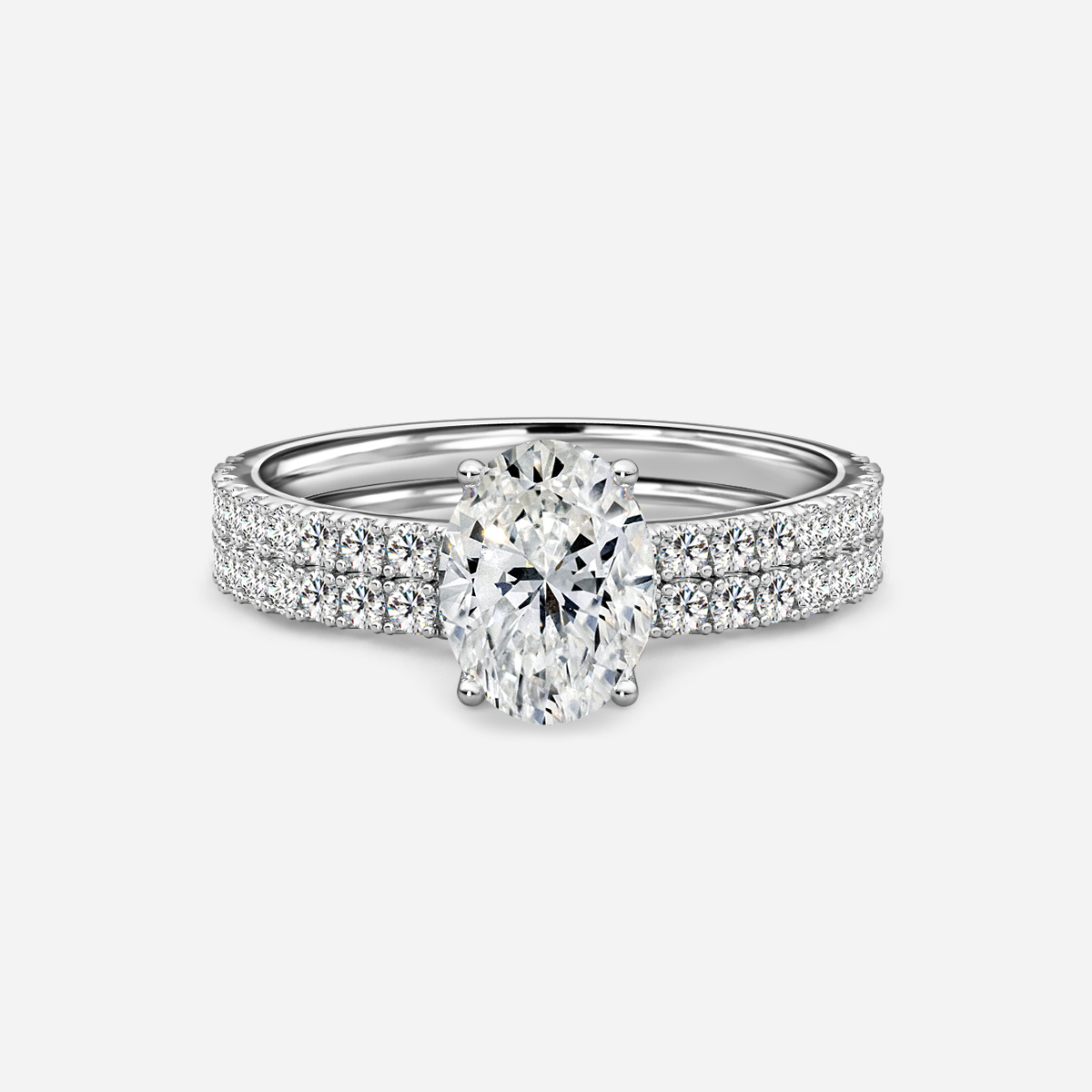 Jennifer Pavé Band Bridal Set