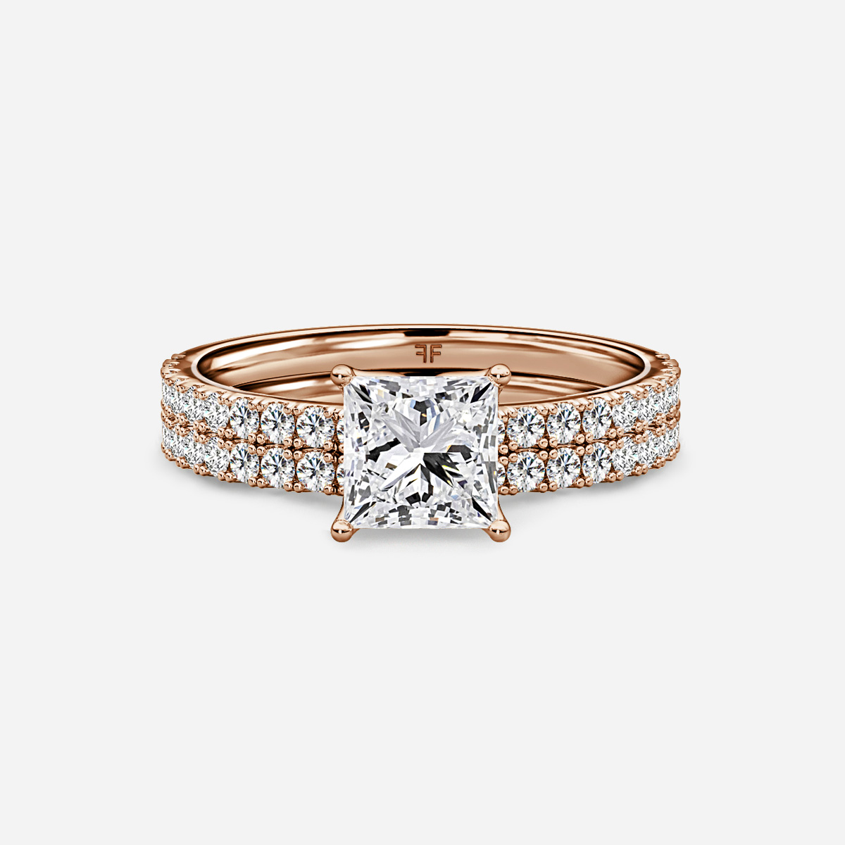 Jennifer Pavé Band Bridal Set