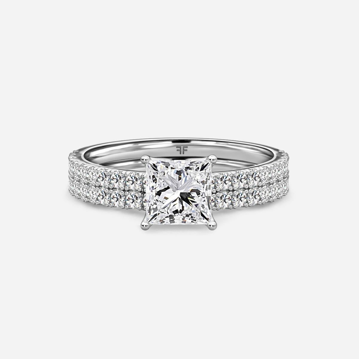 Jennifer Pavé Band Bridal Set