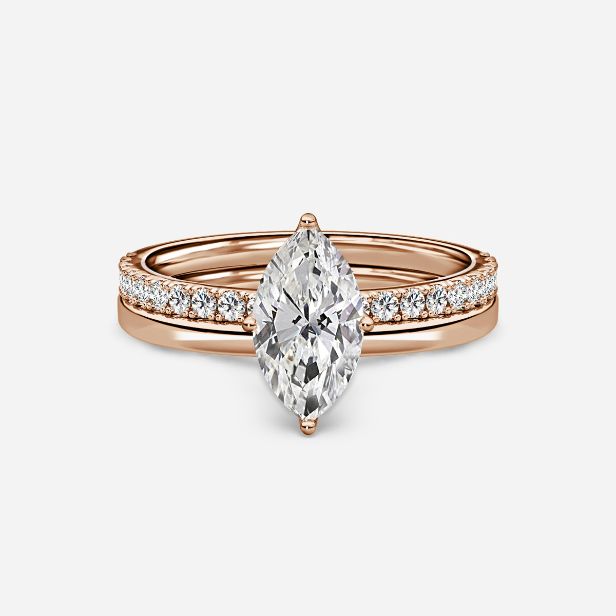 Jennifer Plain Band Bridal Set