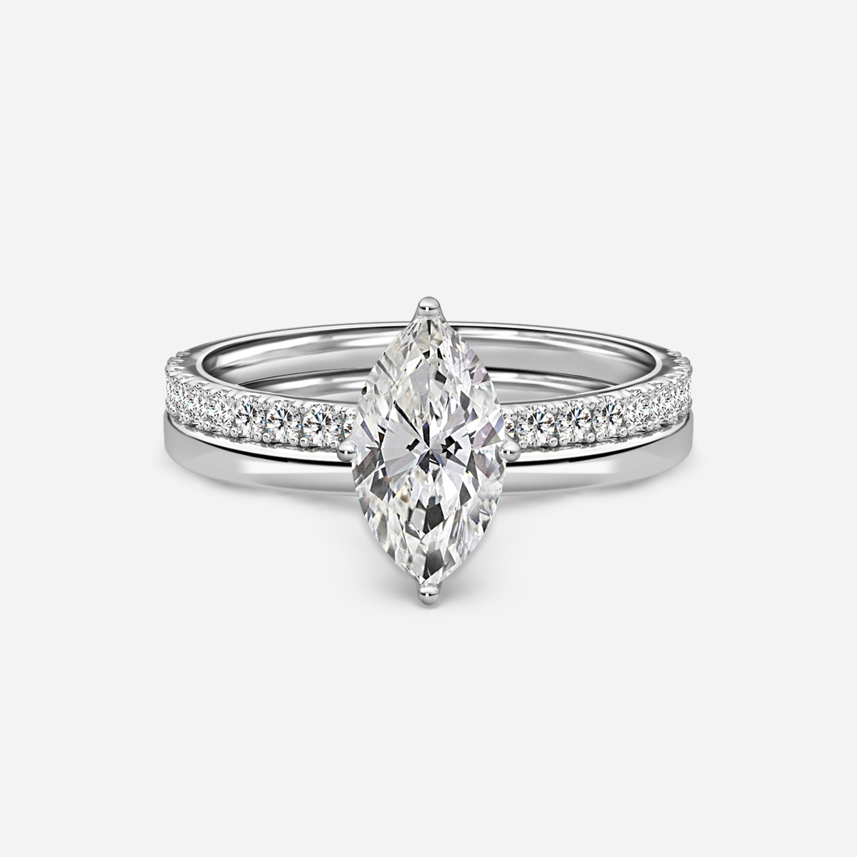 Jennifer Plain Band Bridal Set