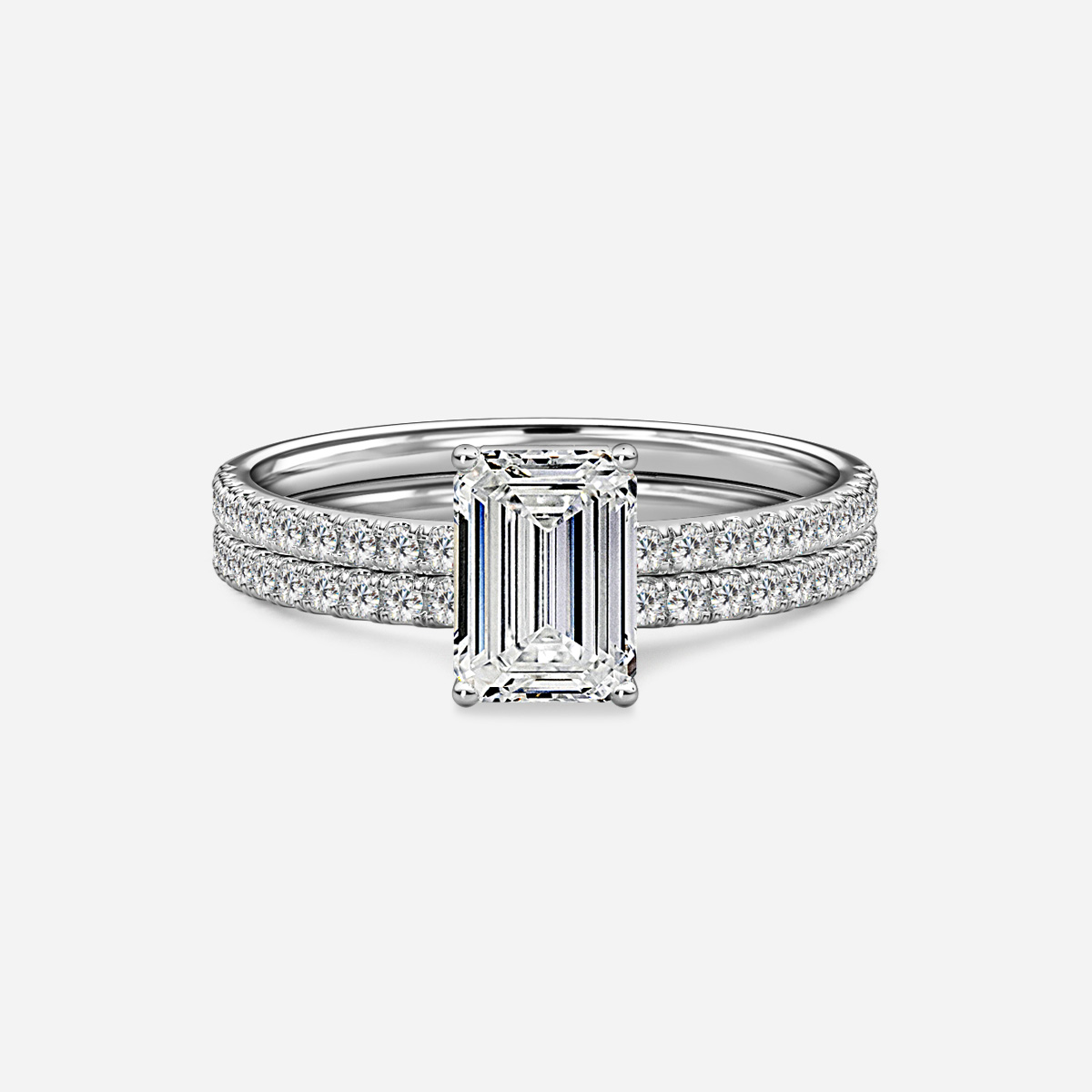 Jessica Pavé Band Bridal Set