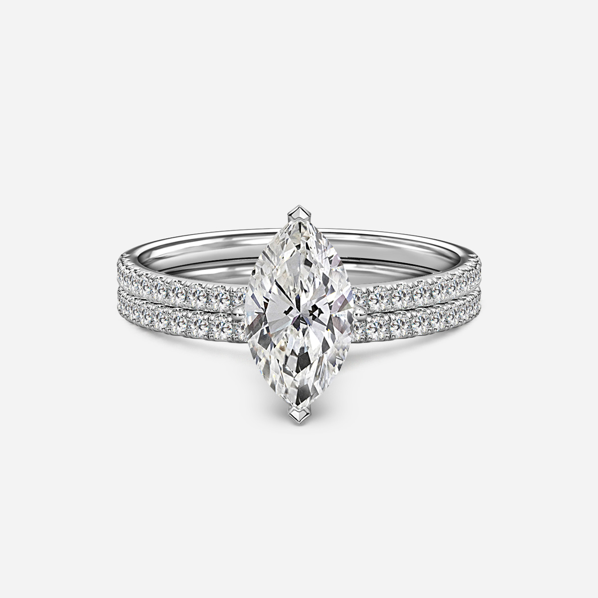 Jessica Pavé Band Bridal Set