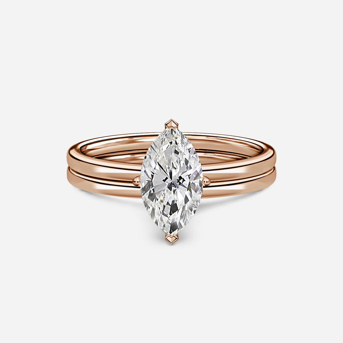 Chelsea Plain Band Bridal Set