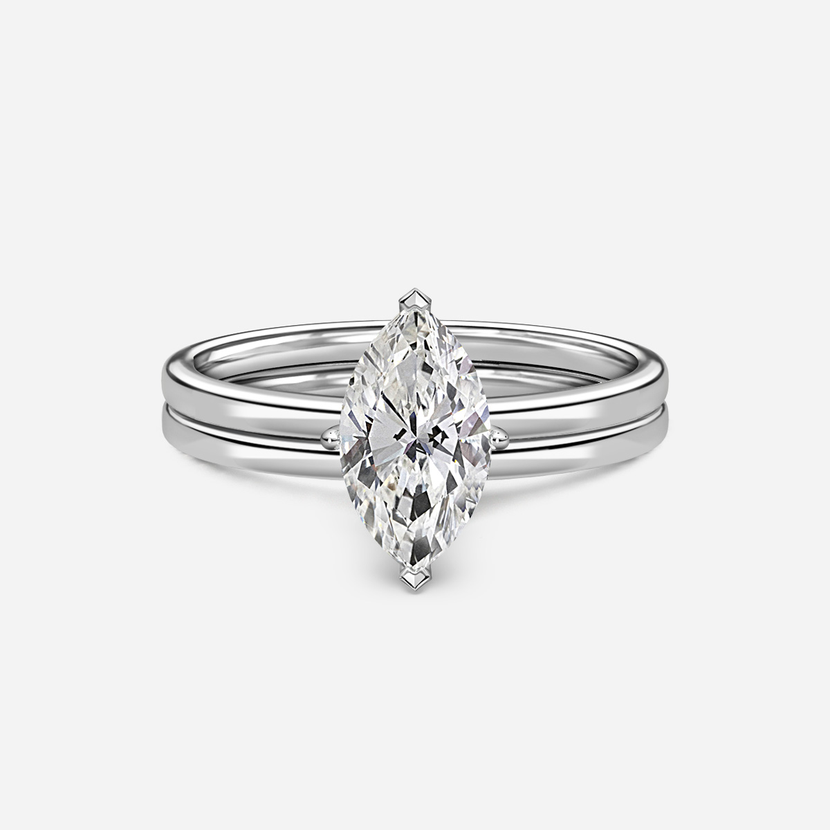 Chelsea Plain Band Bridal Set