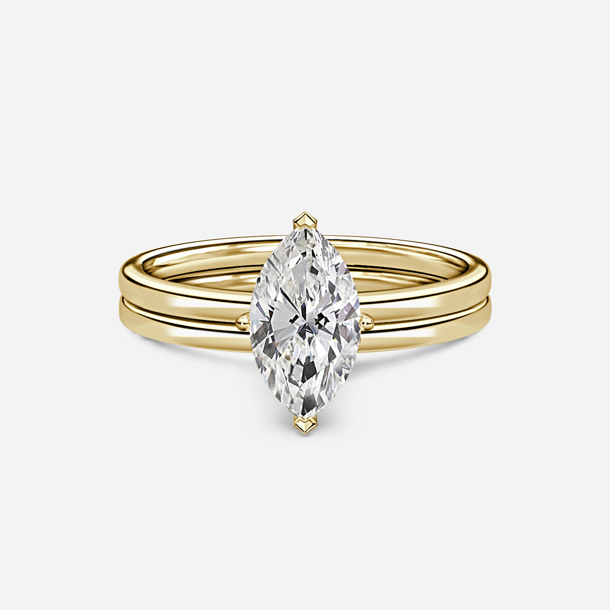 Chelsea Plain Band Bridal Set