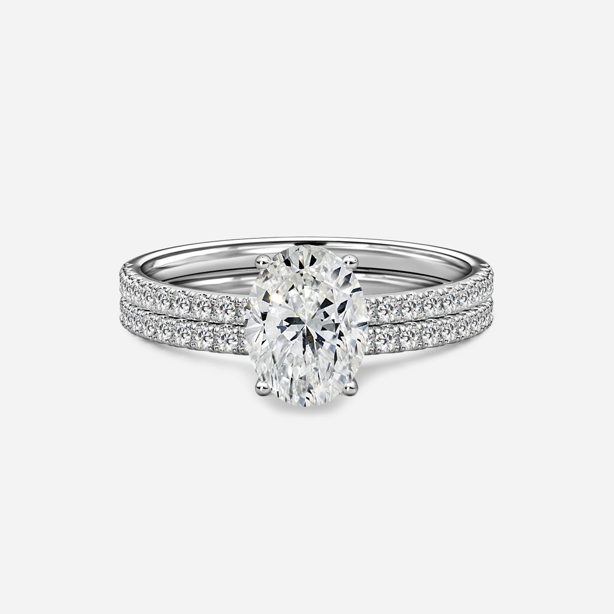 Jessica Pavé Band Bridal Set