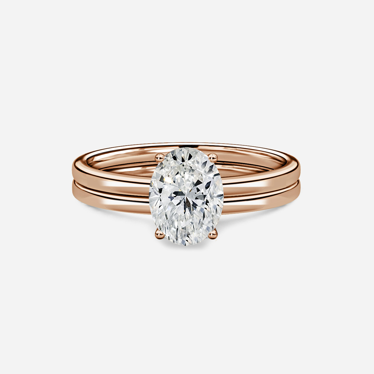 Chelsea Plain Band Bridal Set