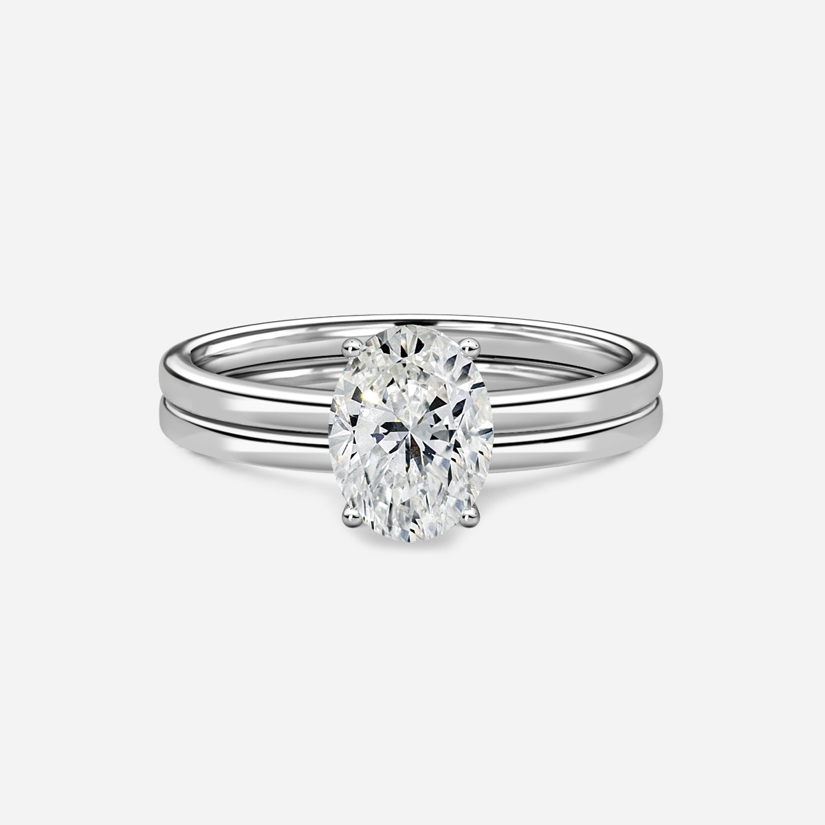 Chelsea Plain Band Bridal Set