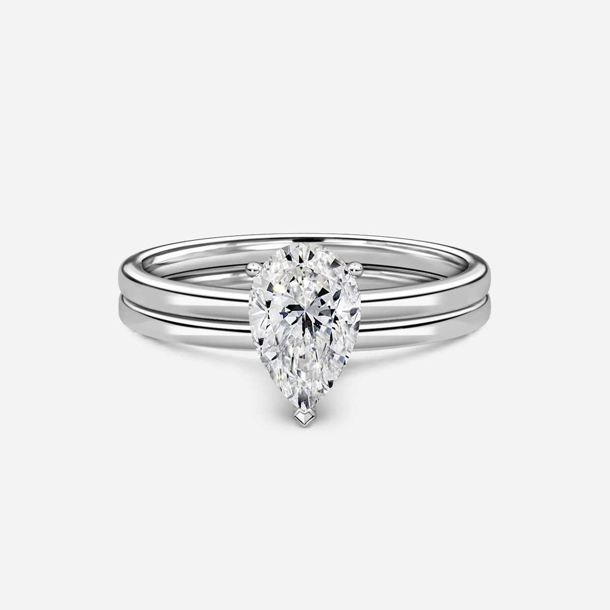Chelsea Plain Band Bridal Set