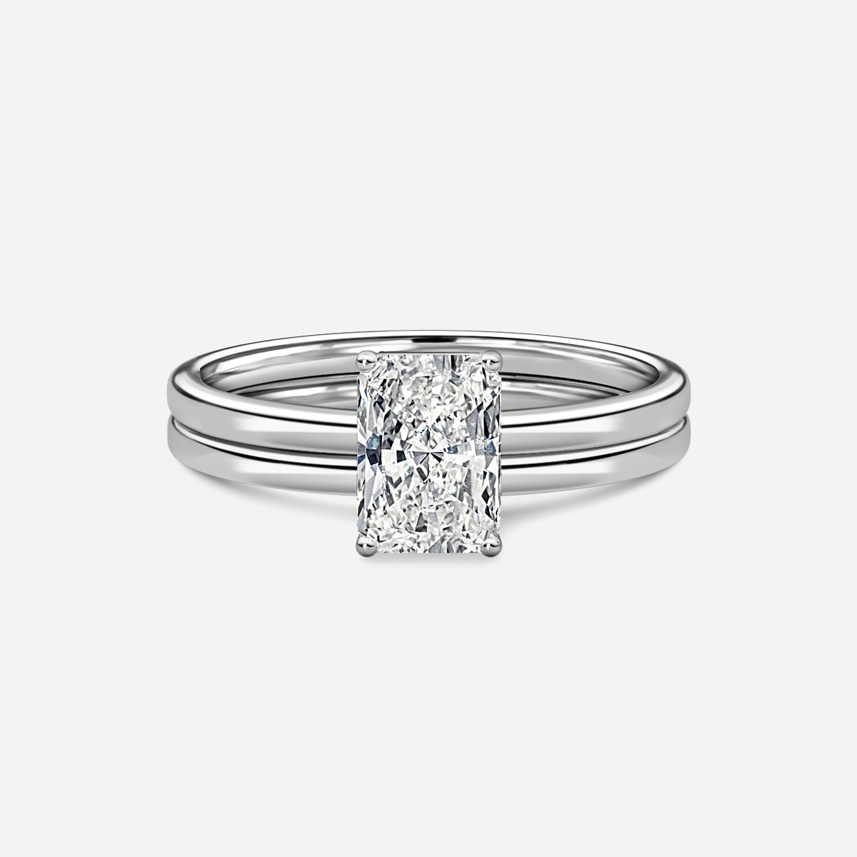 Chelsea Plain Band Bridal Set