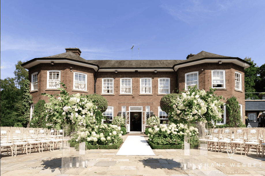 the beautiful exterior landscape Delamere Manor