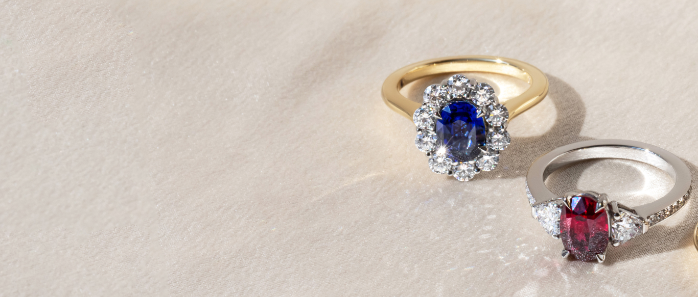 Unique gemstone rings crafted by jewellers Manchester