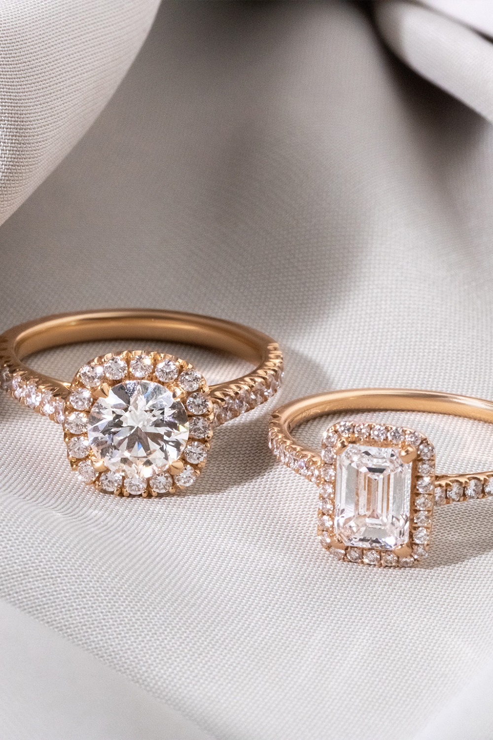 Rose gold engagement rings