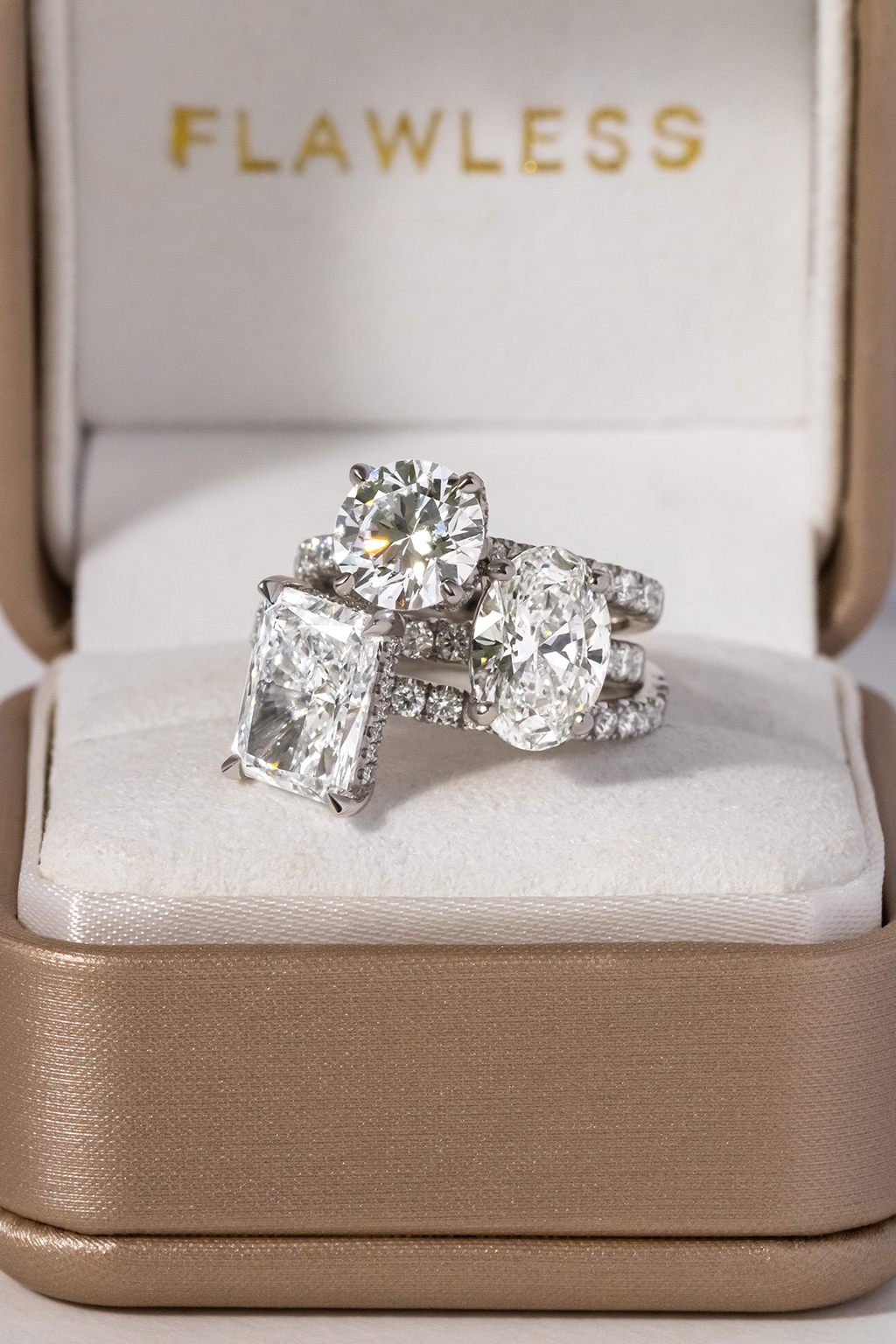 White gold engagement ring