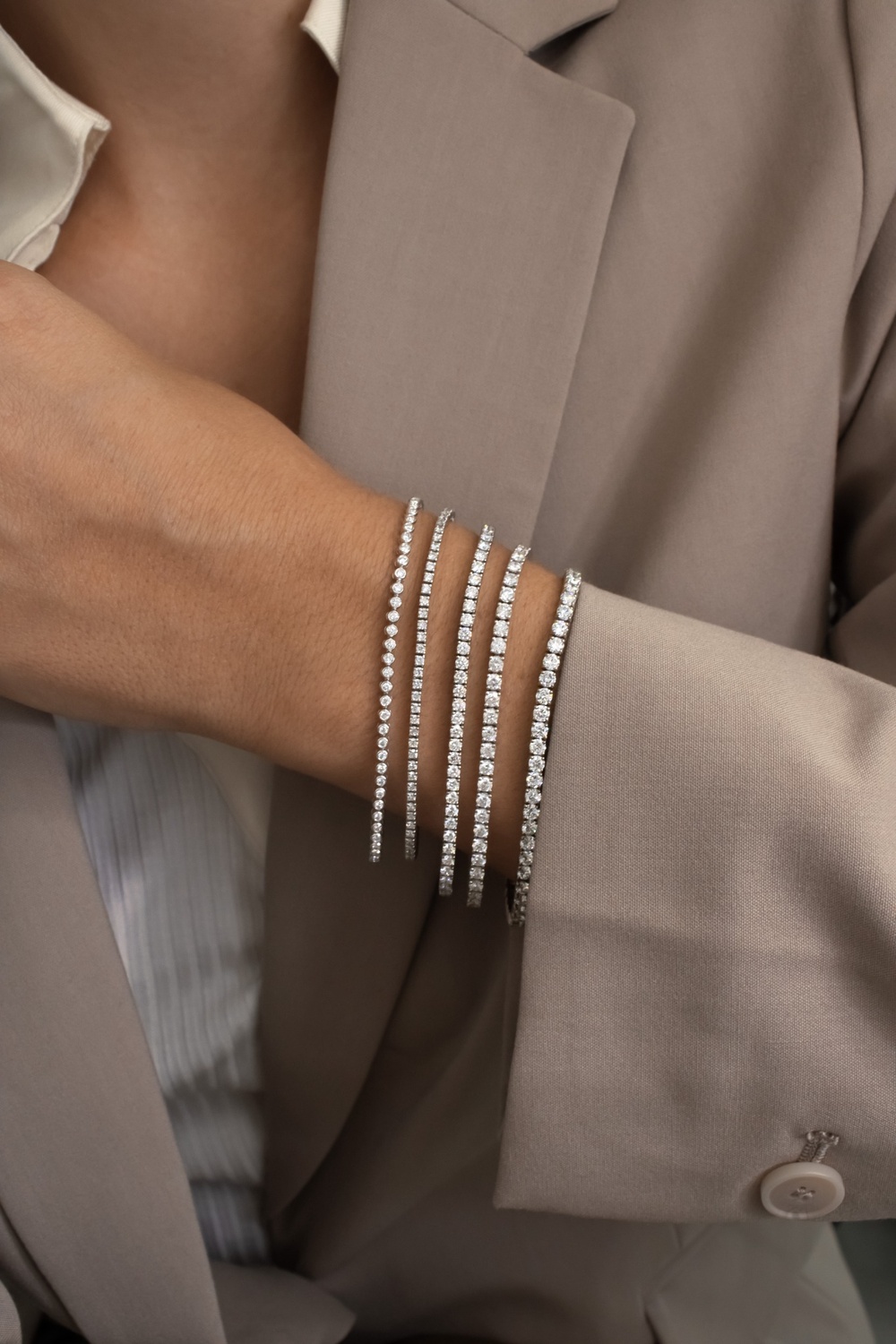 Collection of Diamond Tennis Bracelets