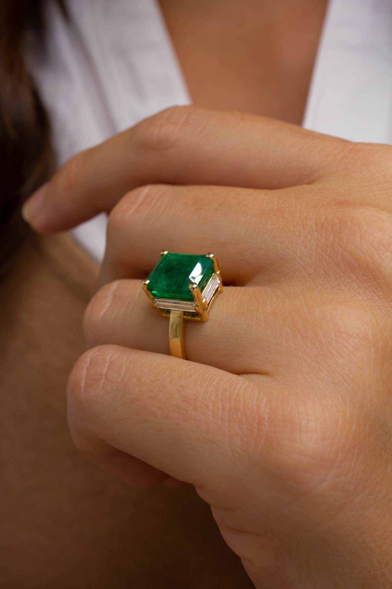 Emerald wedding rings