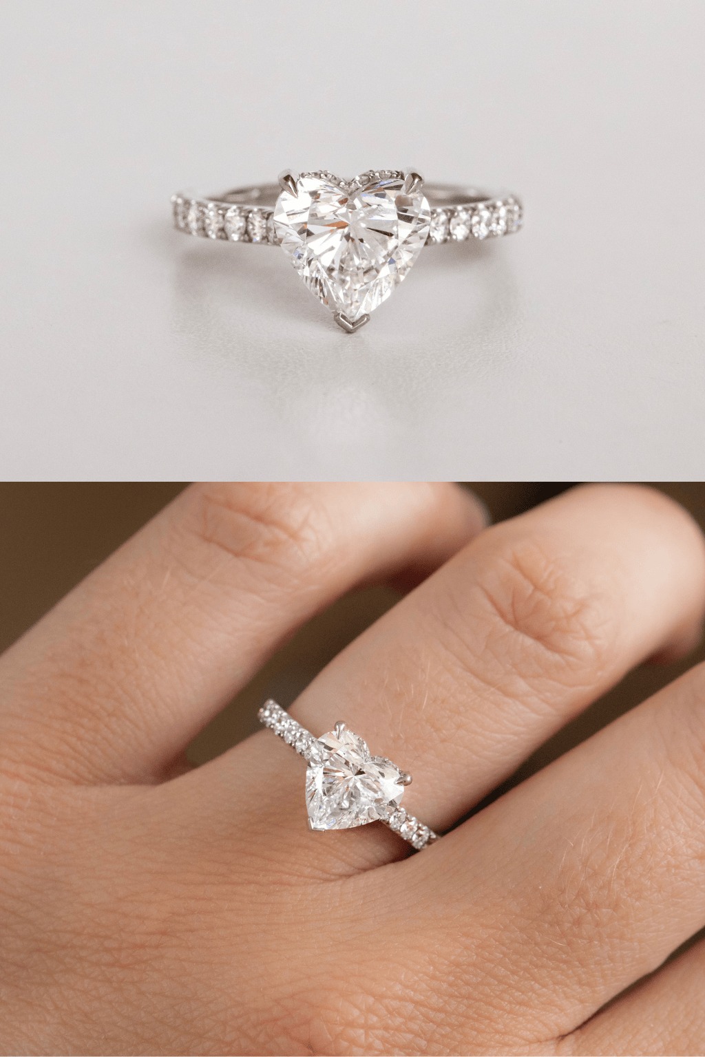 Heart cut diamond ring