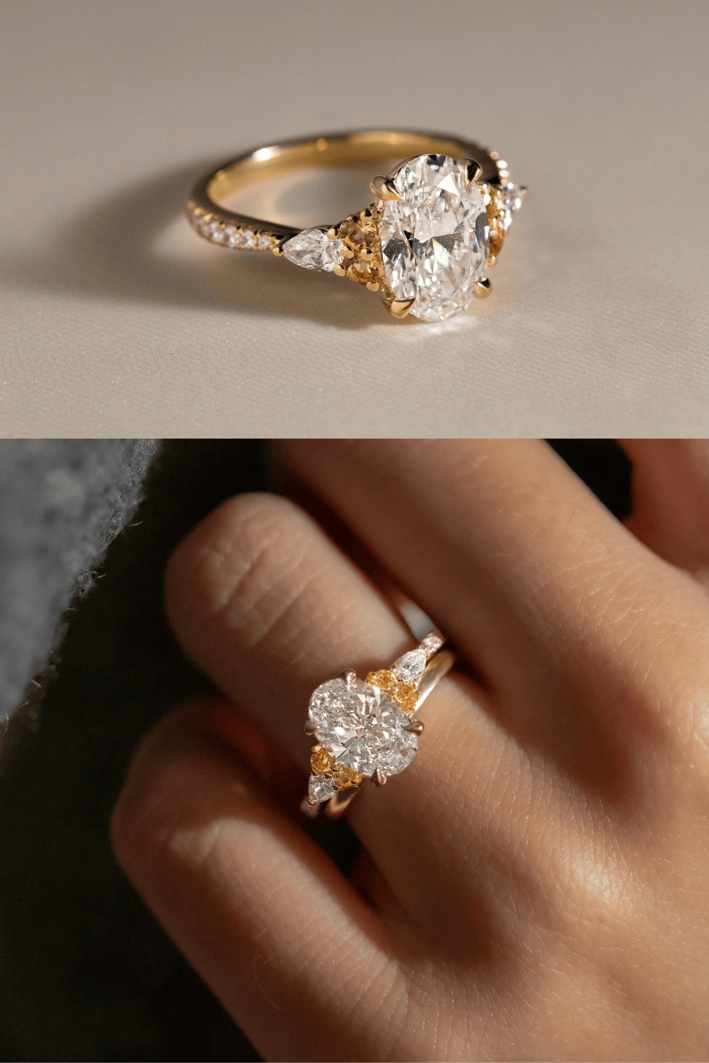 Orange Diamond Engagement Ring