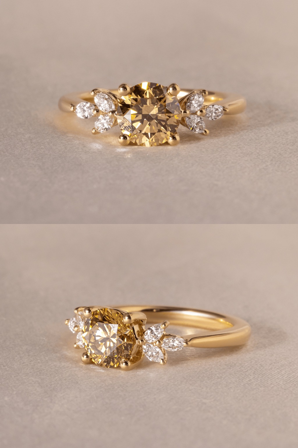 Brown Diamond Engagement Ring