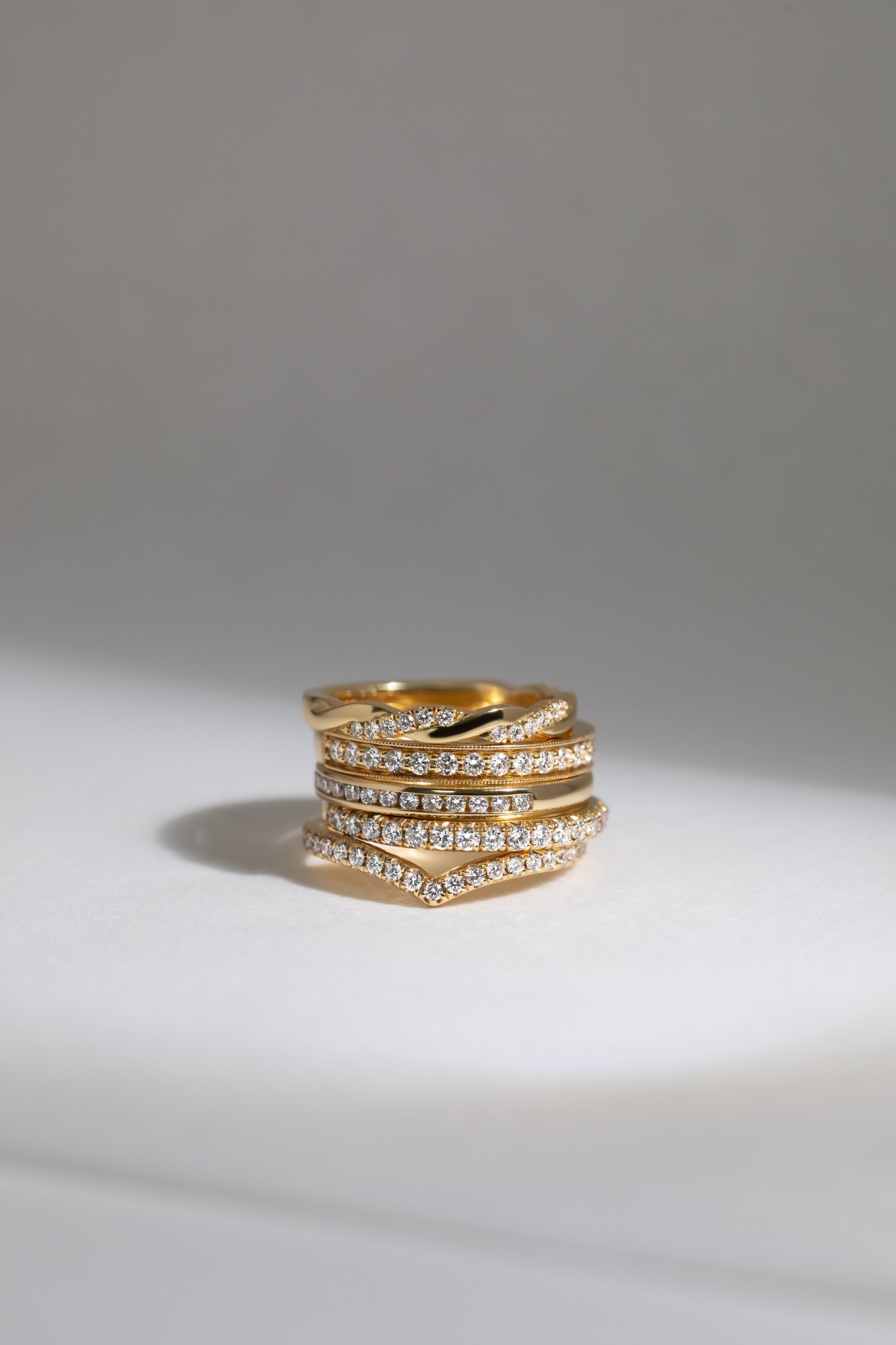 Shaped wedding rings