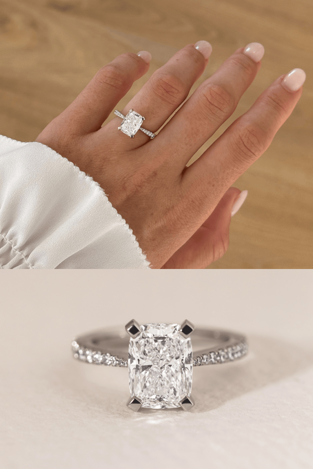 elongated cushion cut lab grown diamonds